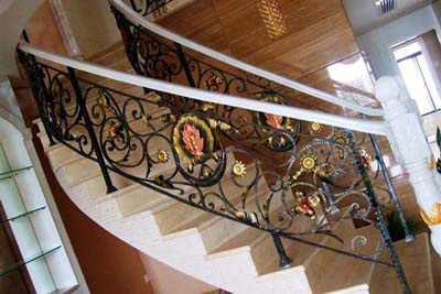 古典花式铁艺楼梯护栏