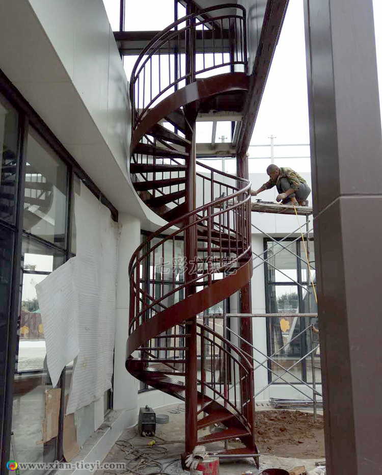 渭南市市政幼儿园钢构旋转楼梯