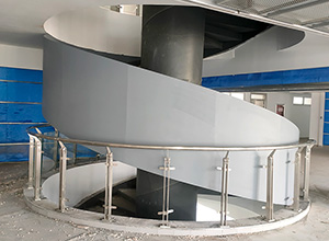 工业大学艺术楼钢构旋梯